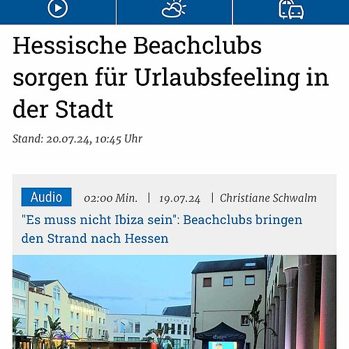 Hessenschau berichtet über die heimischen Beachclubs- Kronberg ist natürlich auch dabei ☀️ 

#meinkronberg #mykronberg...