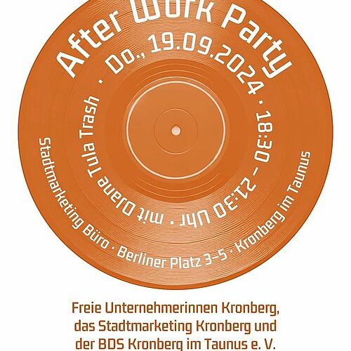 After Work Party im #wohnzimmerkronberg

Wir freuen uns sehr auf den 19.09.2024 und ganz besonders auf Euch, denn dann...